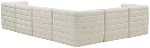 Amelia Cream Velvet Modular Sectional Sec6A
