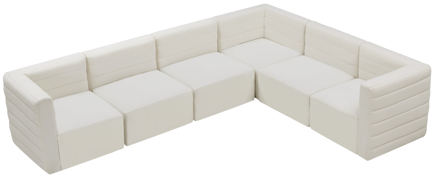 amelia cream velvet modular sectional sec6a