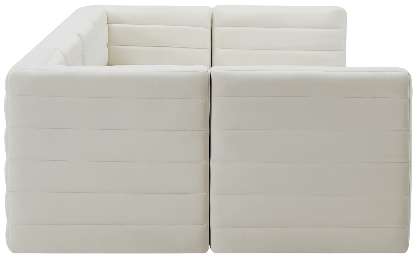 amelia cream velvet modular sectional sec6b