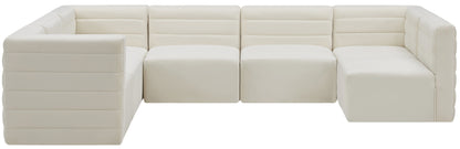 Amelia Cream Velvet Modular Sectional Sec7A