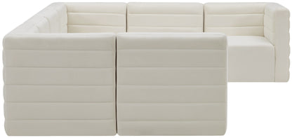 Amelia Cream Velvet Modular Sectional Sec7A