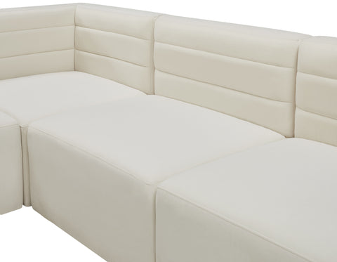 Amelia Cream Velvet Modular Sectional Sec7B