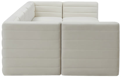 Amelia Cream Velvet Modular Sectional Sec7B