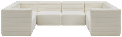 Amelia Cream Velvet Modular Sectional Sec8A