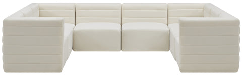 Amelia Cream Velvet Modular Sectional Sec8A