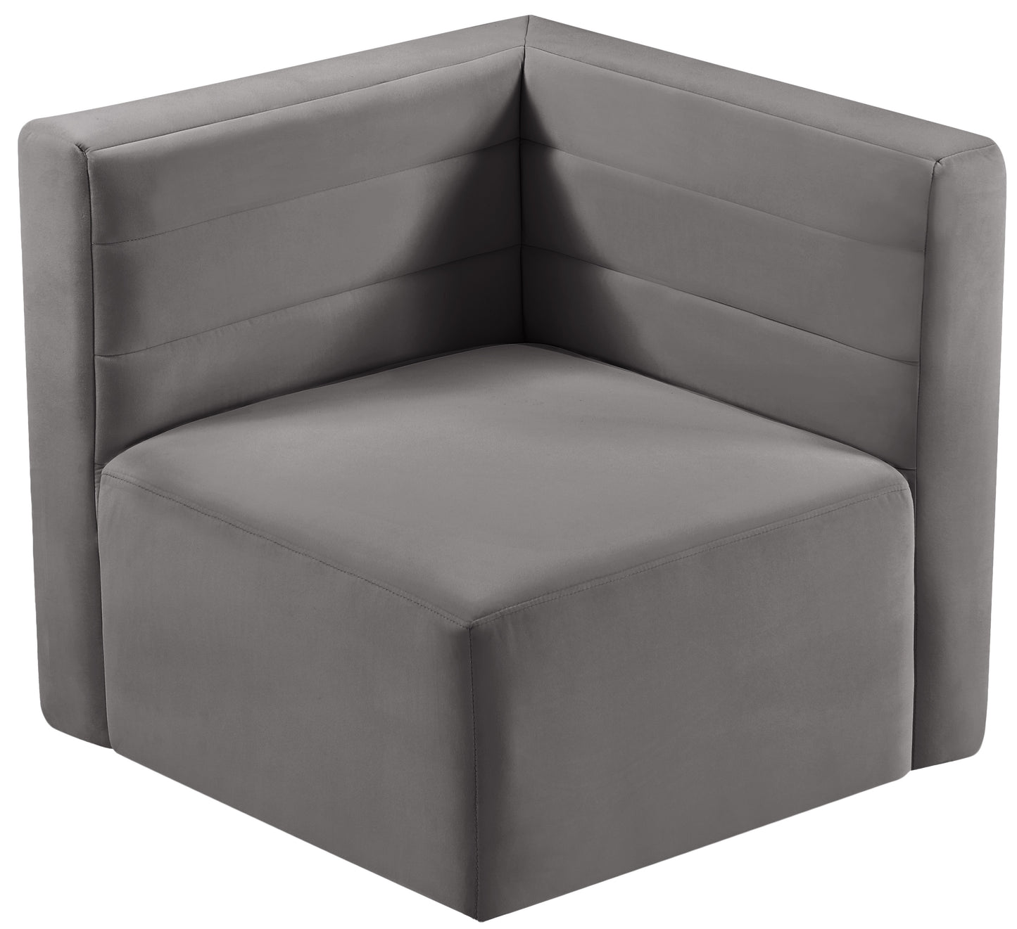 amelia grey velvet modular corner chair corner