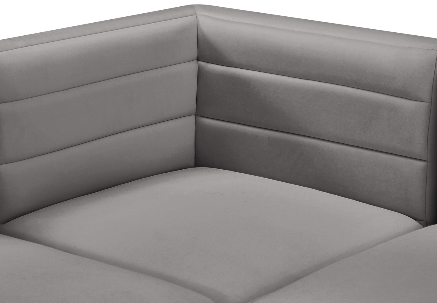 amelia grey velvet modular corner chair corner