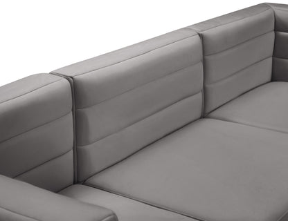 Amelia Grey Velvet Modular Sofa S126