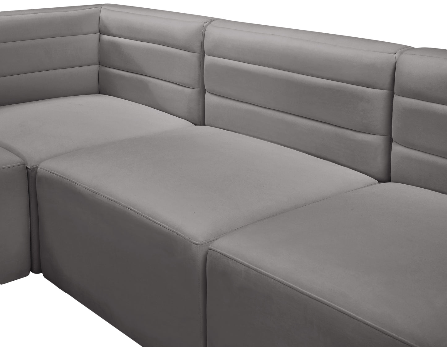 amelia grey velvet modular sofa s126