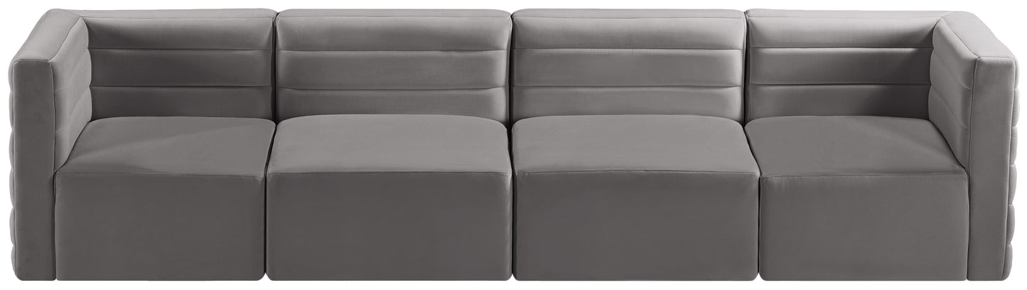 amelia grey velvet modular sofa s126