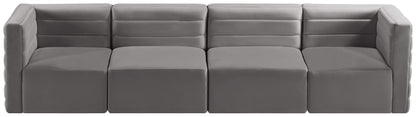 Amelia Grey Velvet Modular Sofa S126