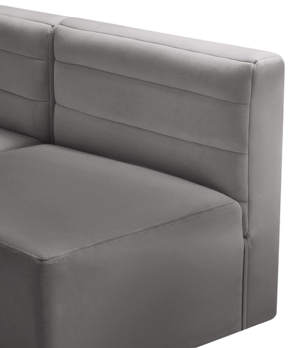 Amelia Grey Velvet Modular Sofa S126