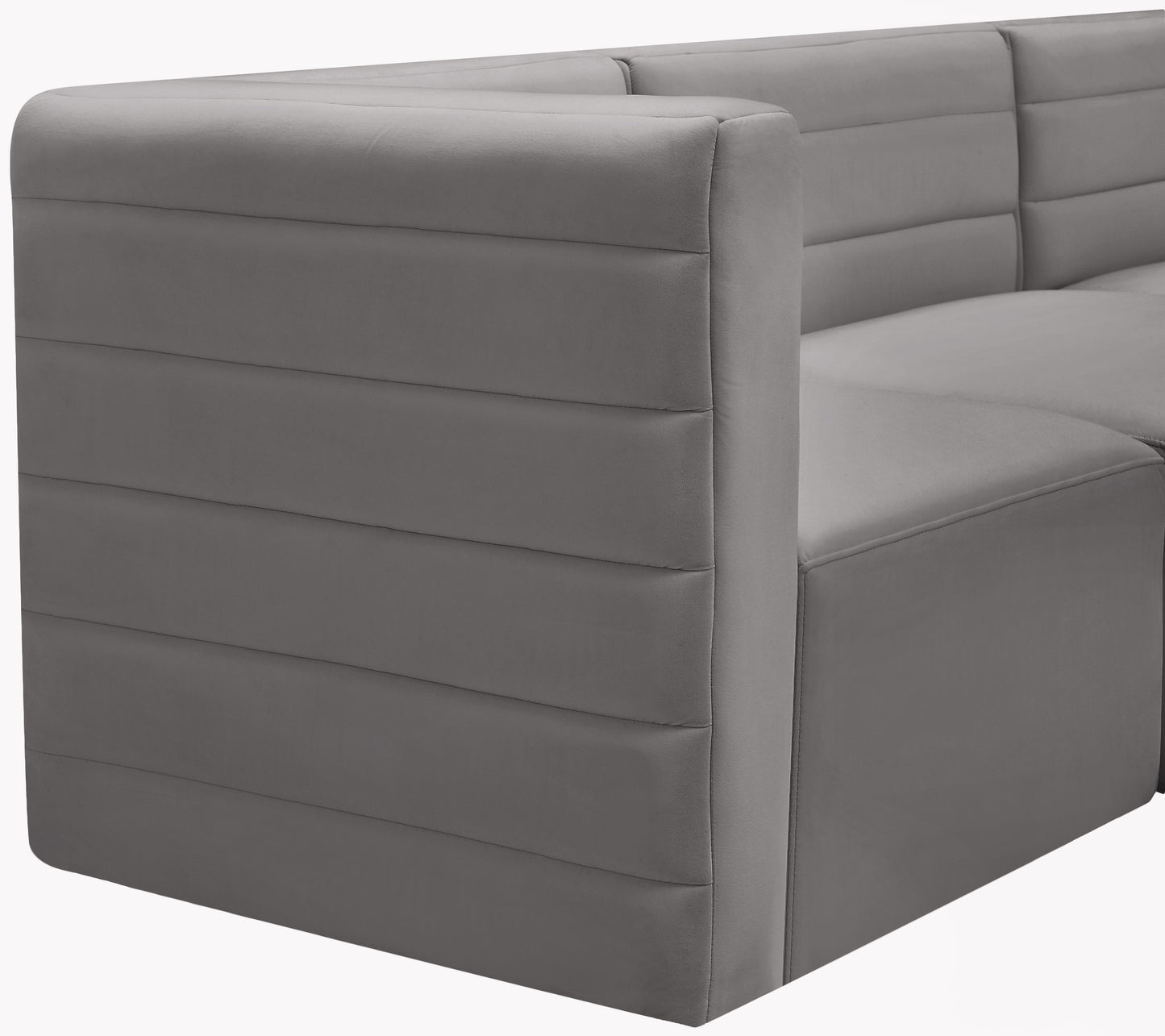 amelia grey velvet modular sofa s126