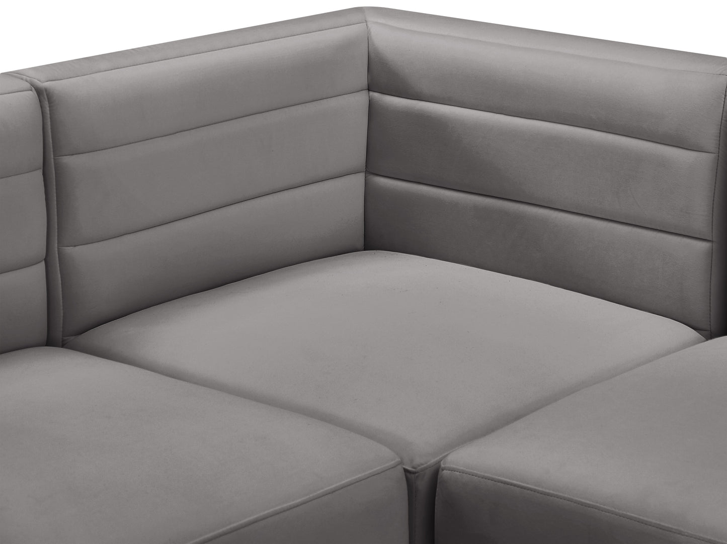 amelia grey velvet modular sofa s126