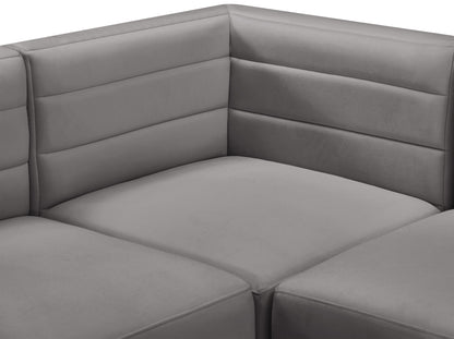 Amelia Grey Velvet Modular Sofa S126