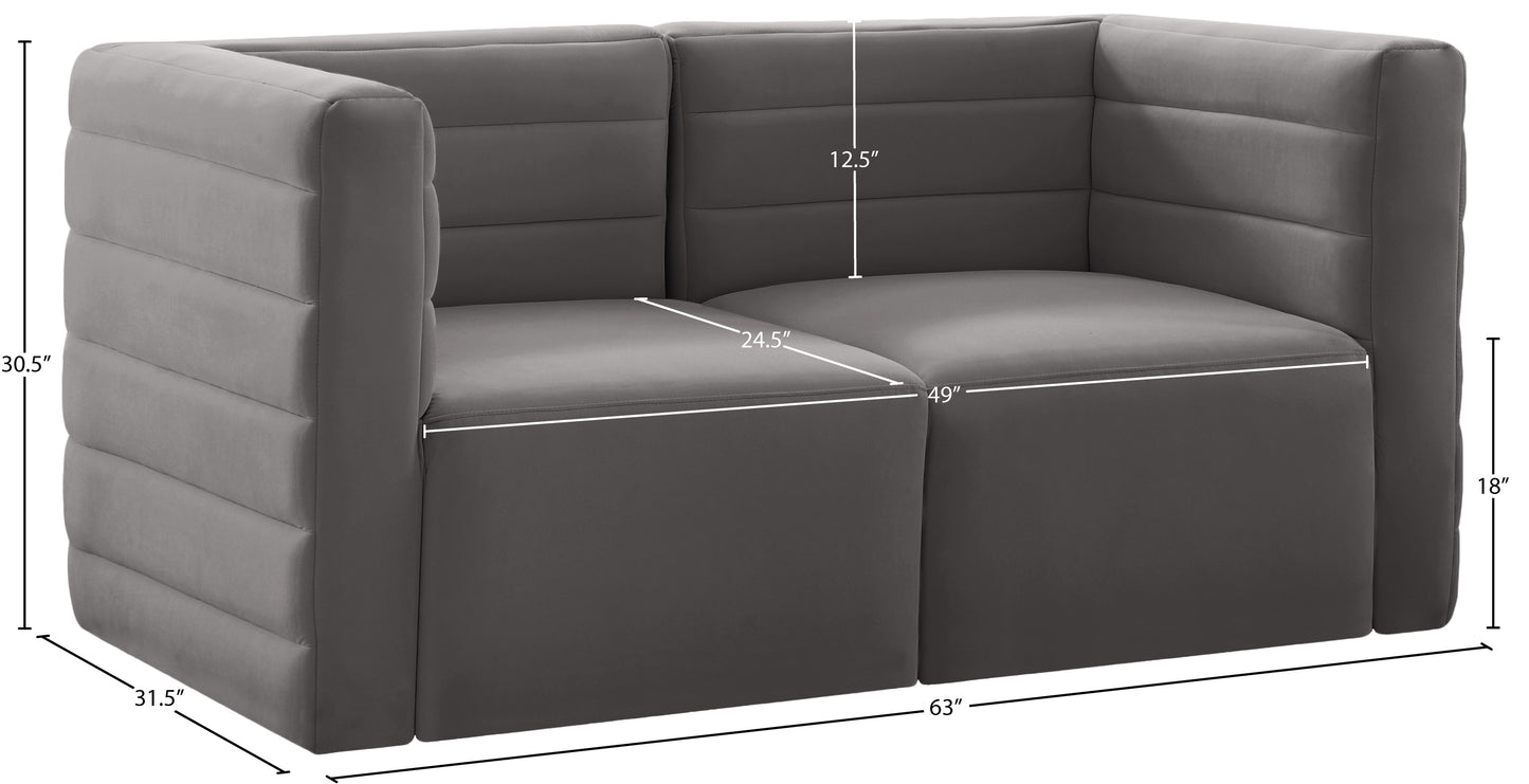 amelia grey velvet modular sofa s63