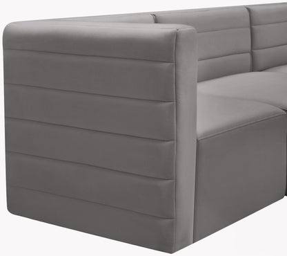 Amelia Grey Velvet Modular Sofa S63