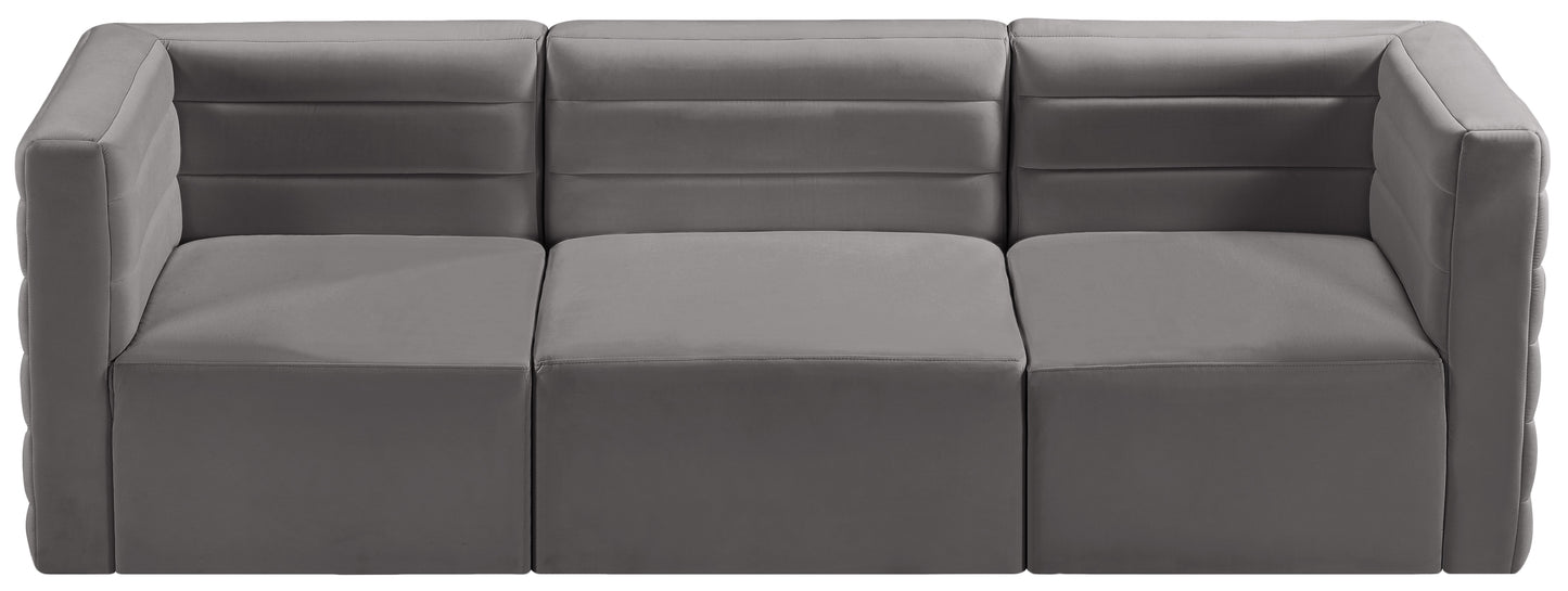 amelia grey velvet modular sofa s95