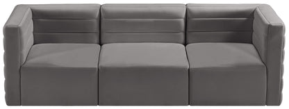 Amelia Grey Velvet Modular Sofa S95