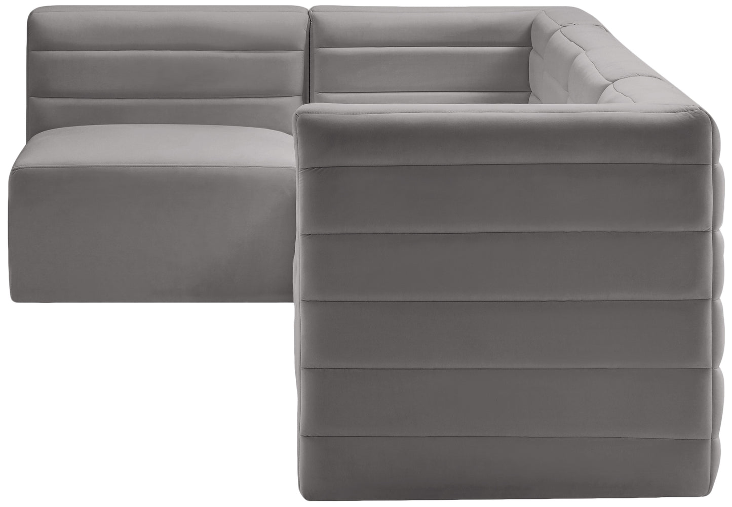 amelia grey velvet modular sectional sec5a