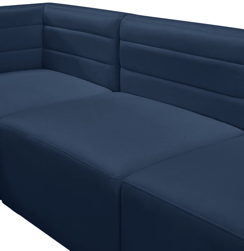 Amelia Navy Velvet Modular Corner Chair Corner