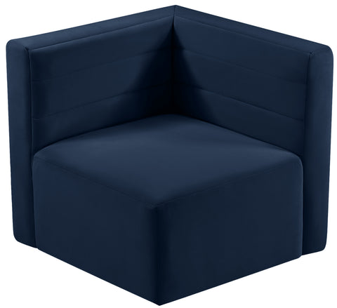 Amelia Navy Velvet Modular Corner Chair Corner