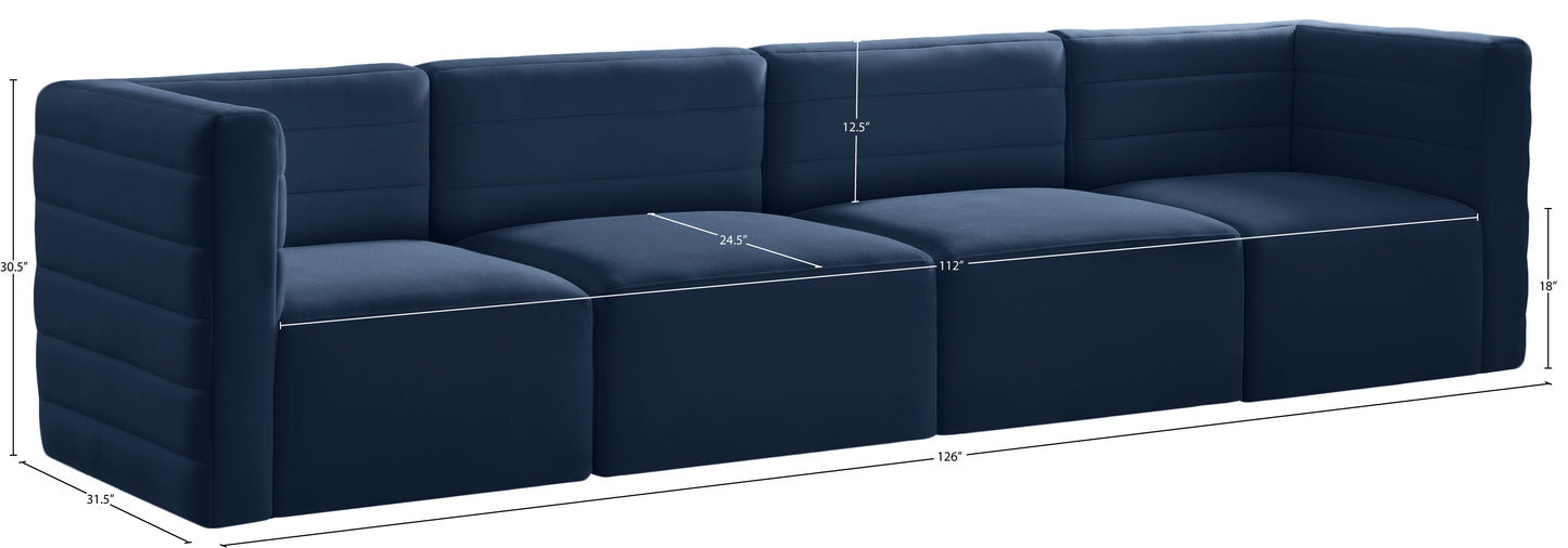 amelia navy velvet modular sofa s126