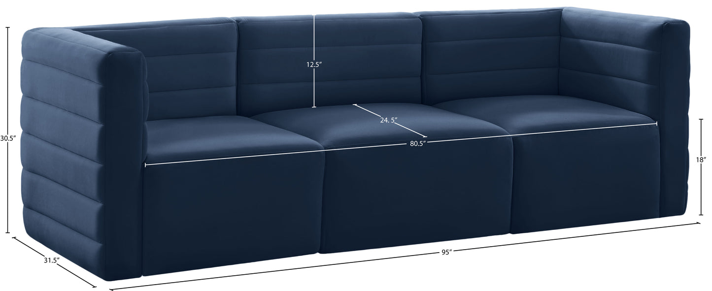 amelia navy velvet modular sofa s95