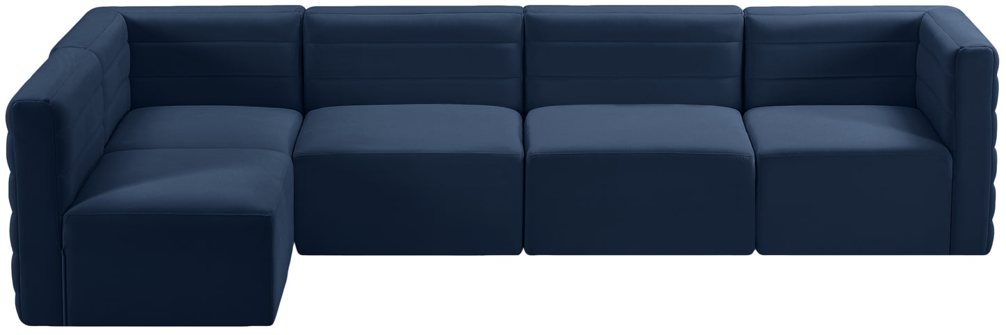 amelia navy velvet modular sectional sec5a