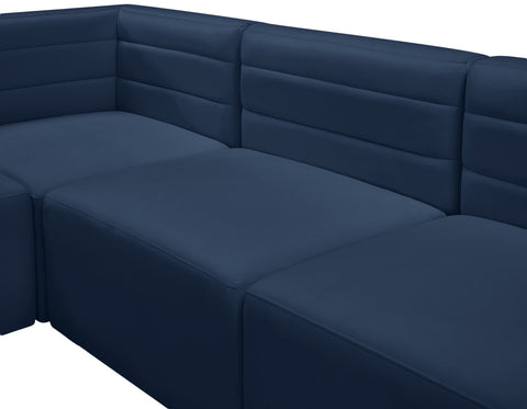 Amelia Navy Velvet Modular Sectional Sec5B
