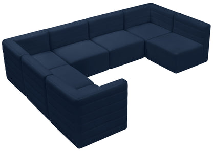 Amelia Navy Velvet Modular Sectional Sec7A