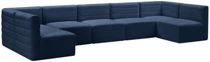 Amelia Navy Velvet Modular Sectional Sec7B