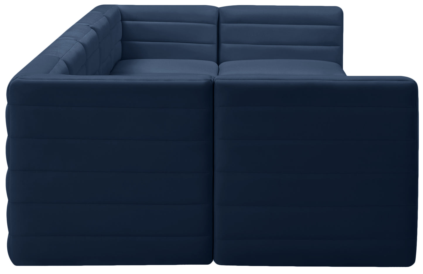 amelia navy velvet modular sectional sec7b