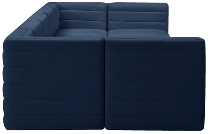 Amelia Navy Velvet Modular Sectional Sec7B