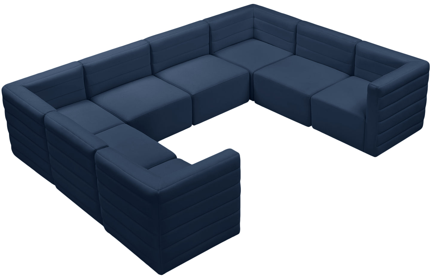 amelia navy velvet modular sectional sec8a