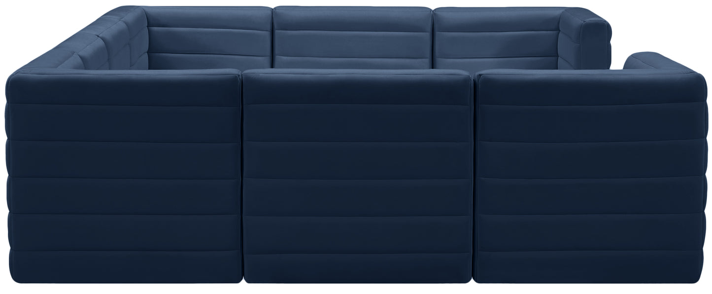 amelia navy velvet modular sectional sec8a