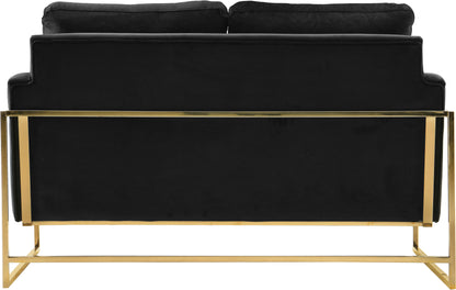 Noah Black Velvet Loveseat L