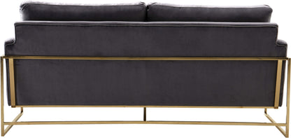 Noah Grey Velvet Sofa S