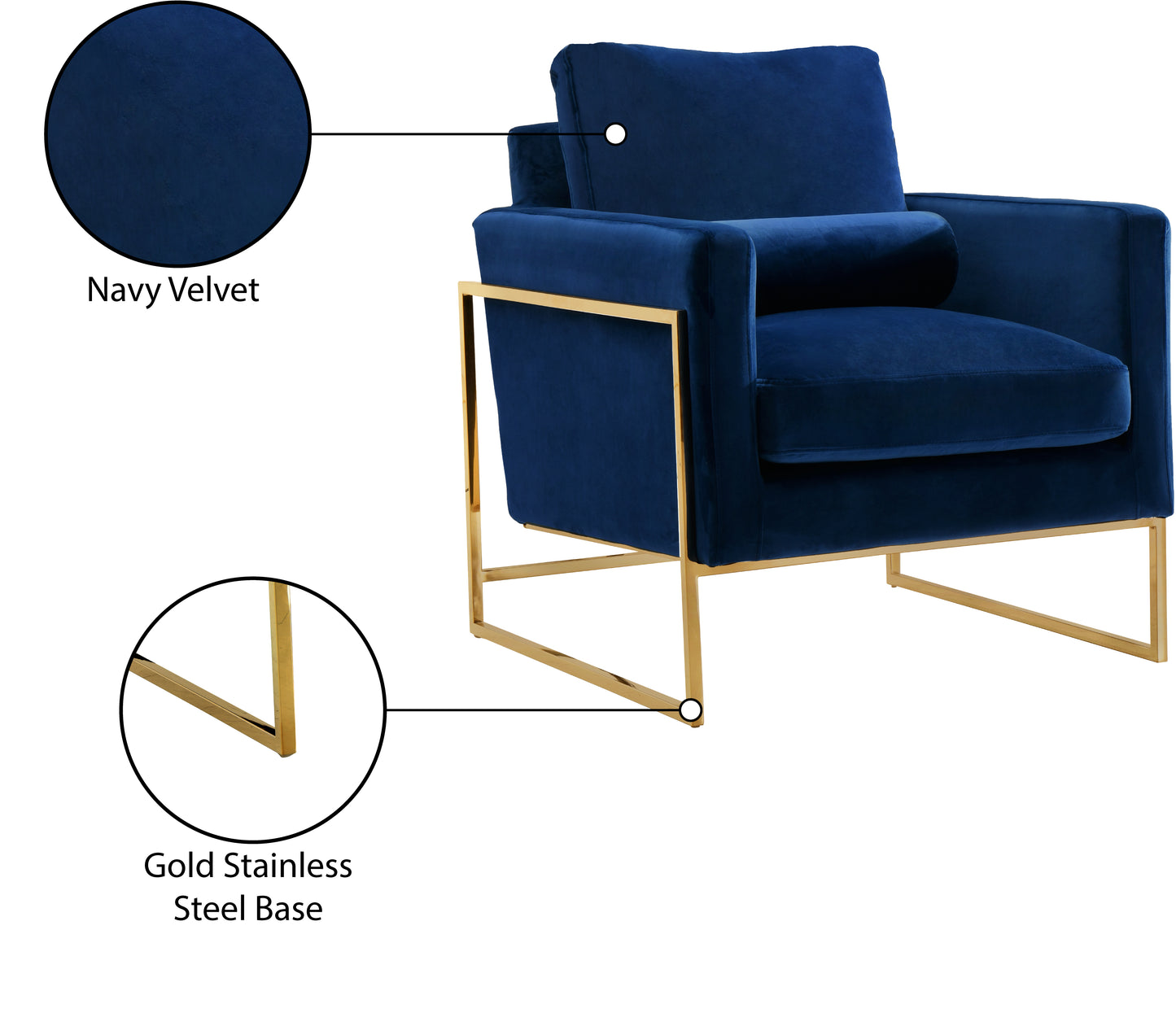 noah navy velvet chair c