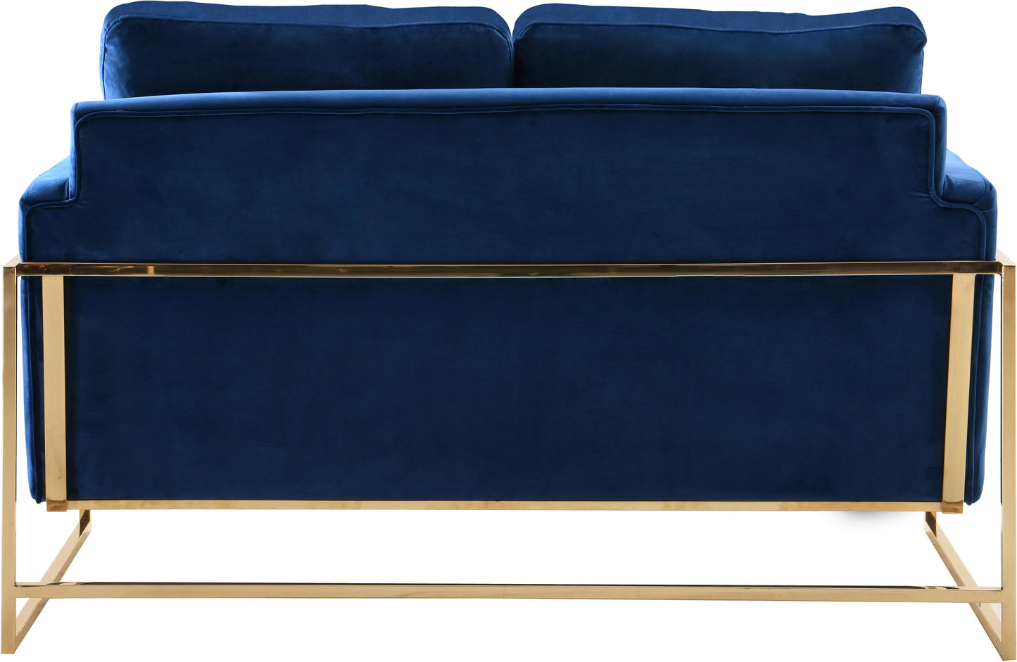 noah navy velvet loveseat l