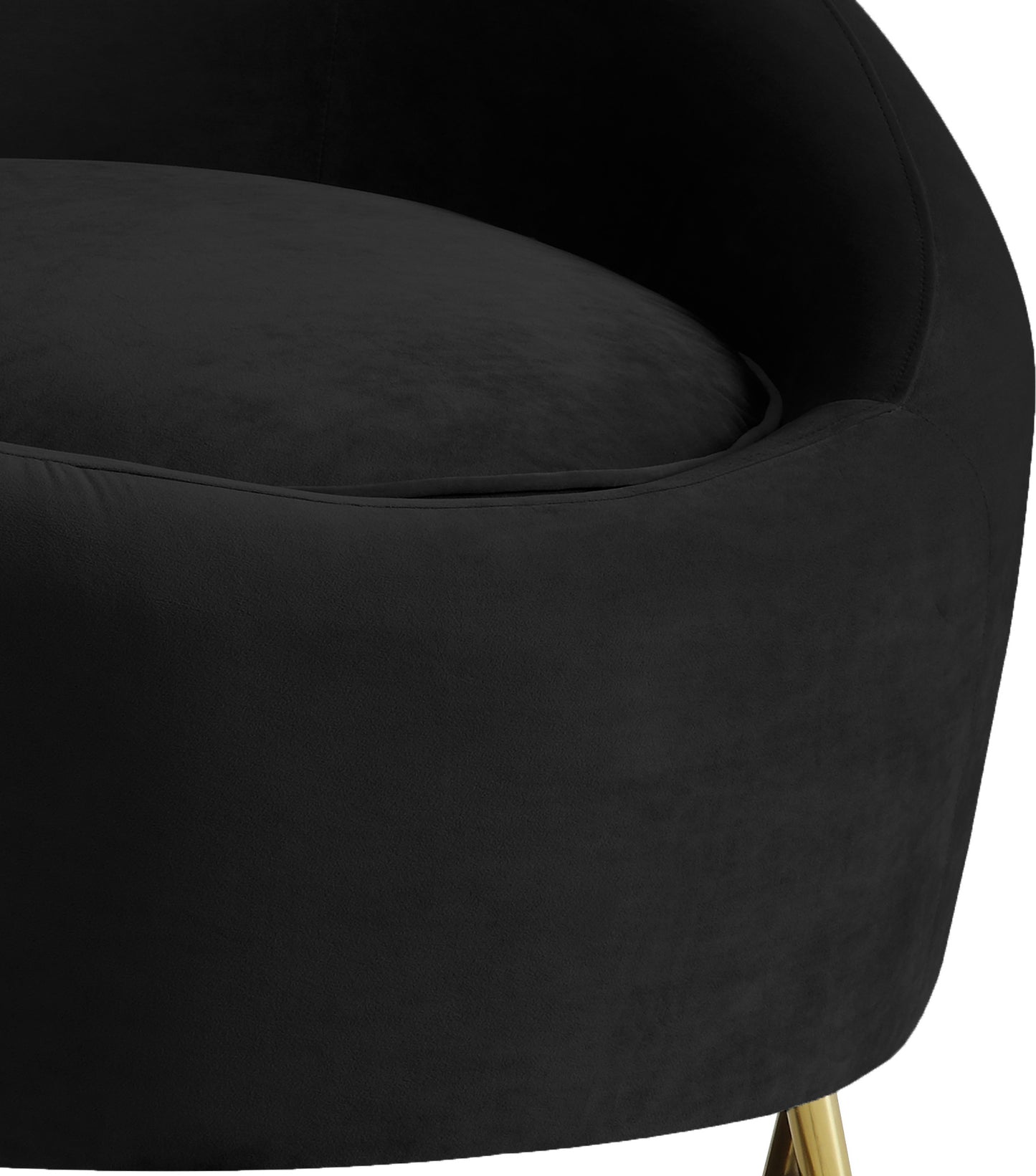 simba black velvet chair c