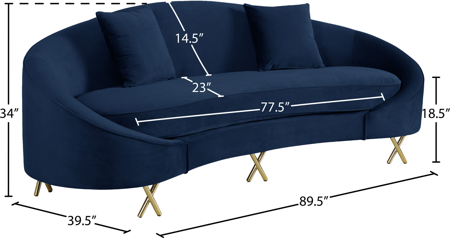 simba navy velvet sofa s