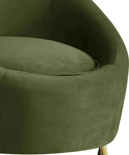 Simba Olive Velvet Chair C