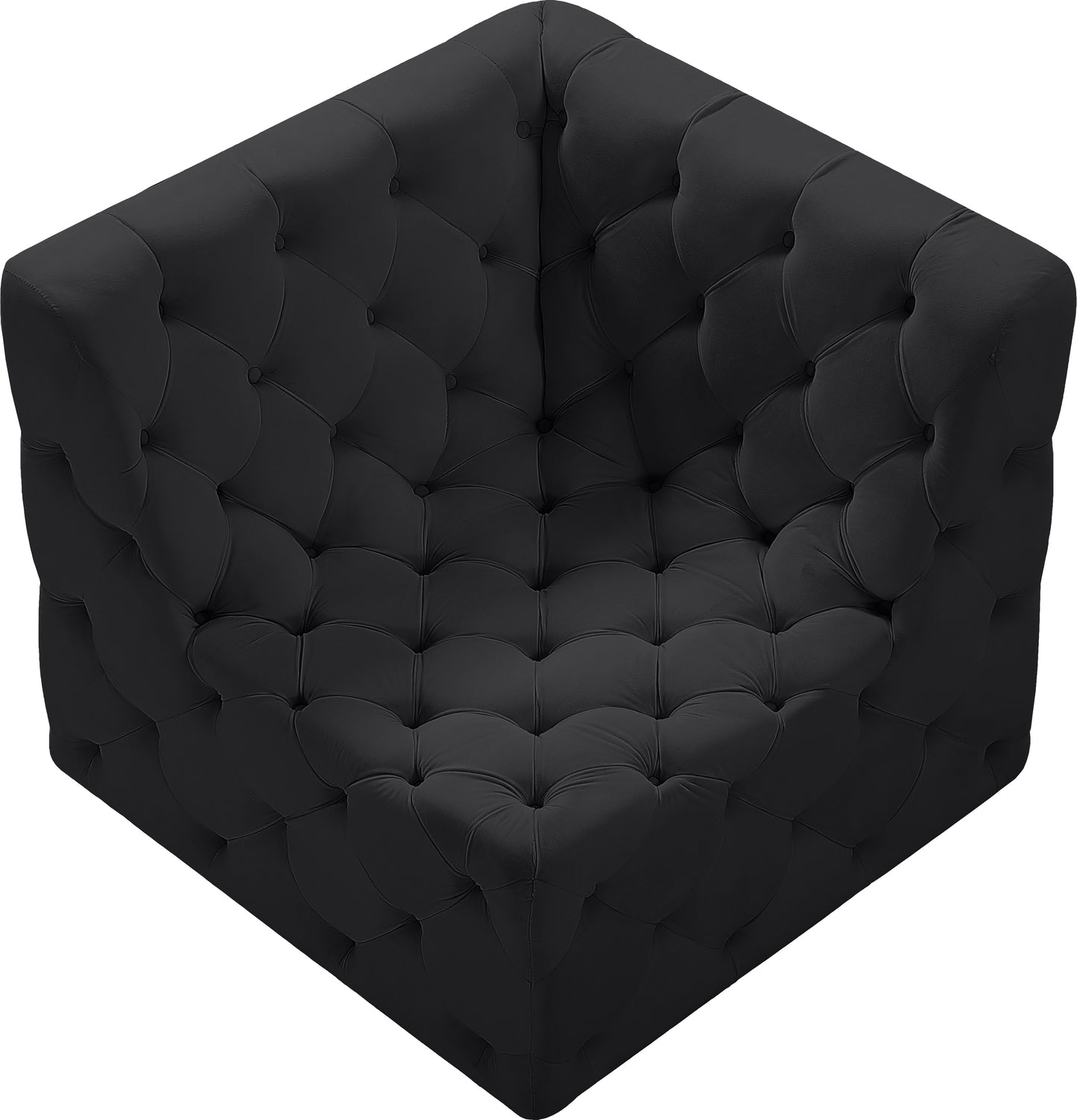 luna black velvet corner chair corner