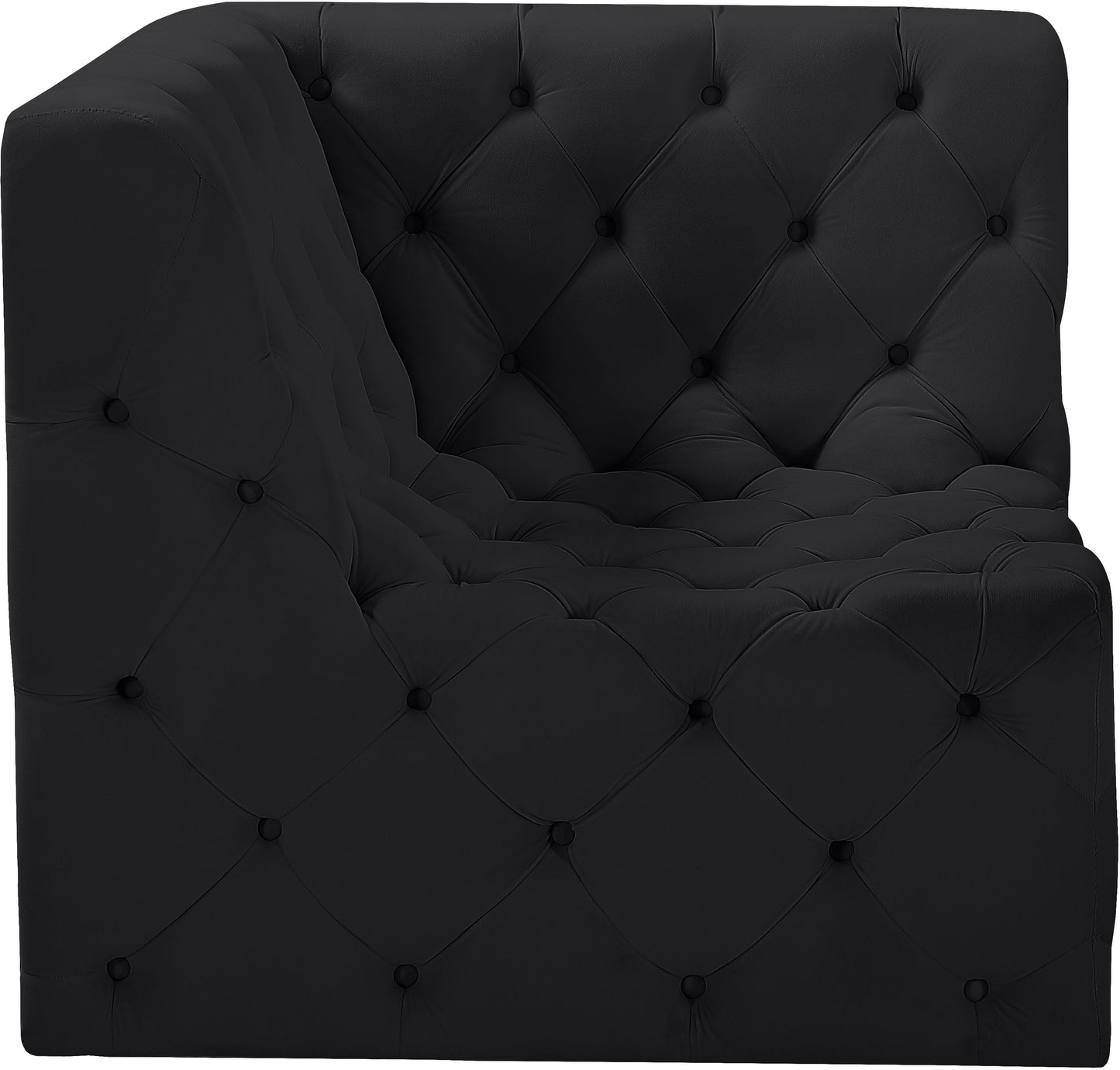 luna black velvet corner chair corner