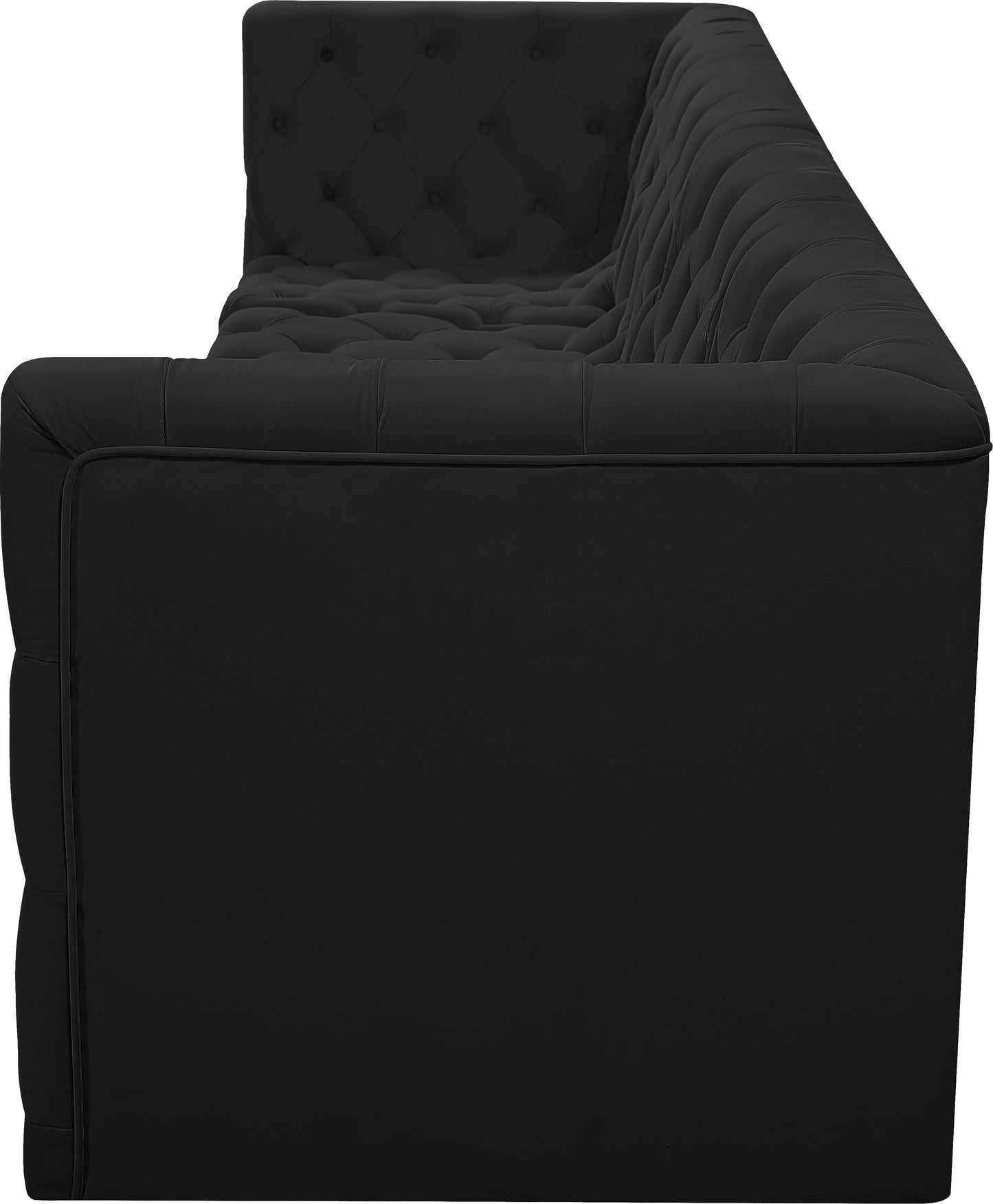 luna black velvet modular sofa s128