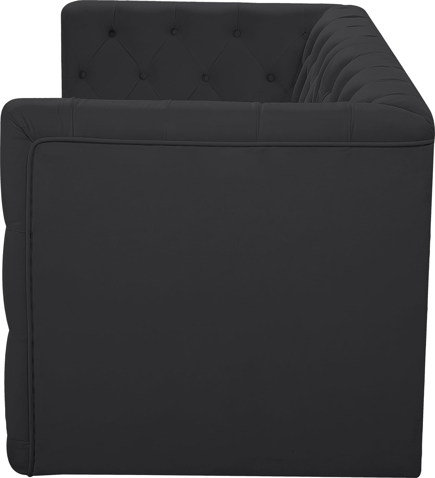 luna black velvet modular sofa s70