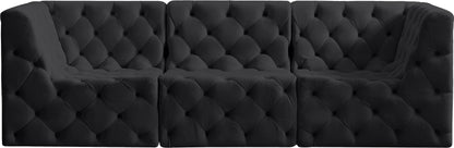 Luna Black Velvet Modular Sofa S99