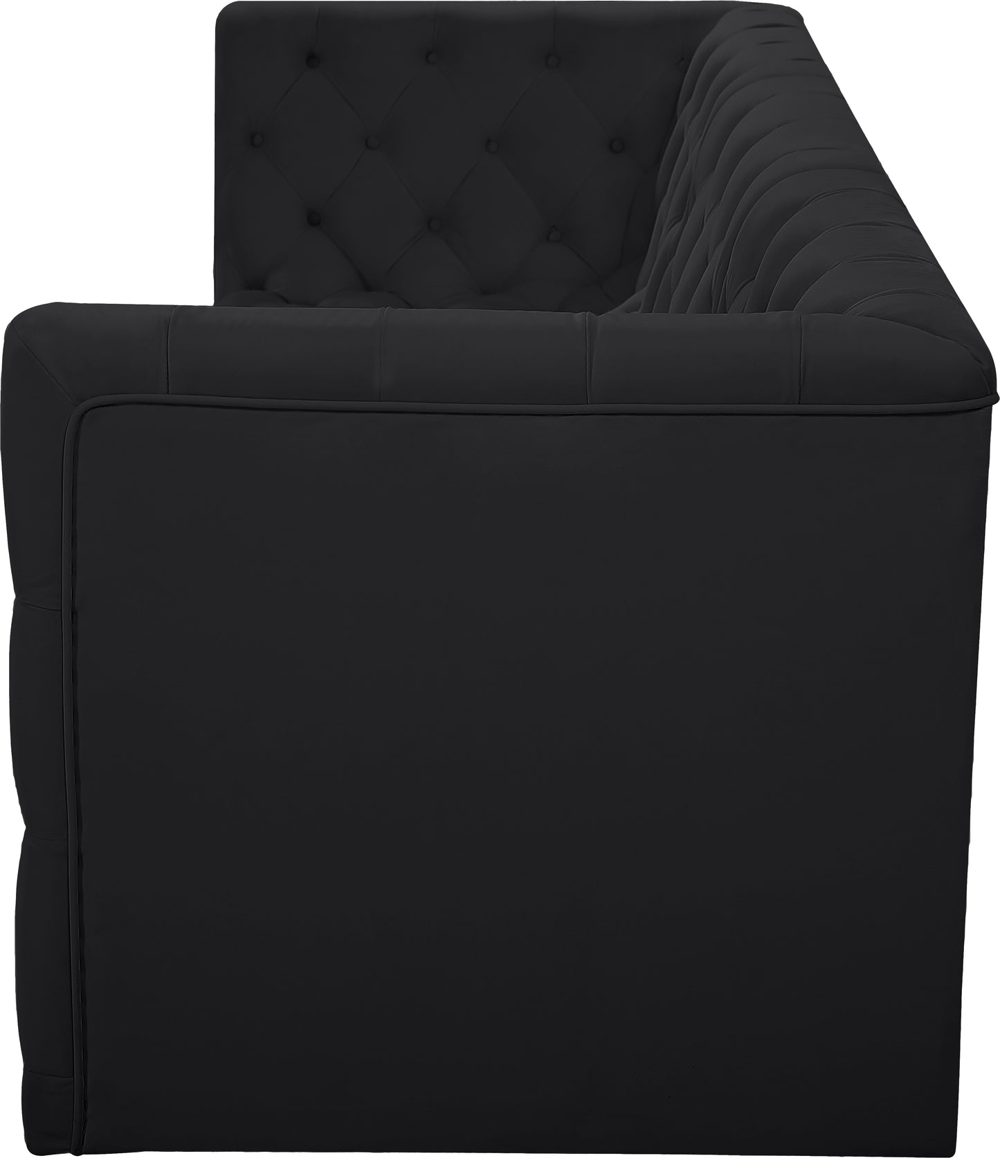 luna black velvet modular sofa s99