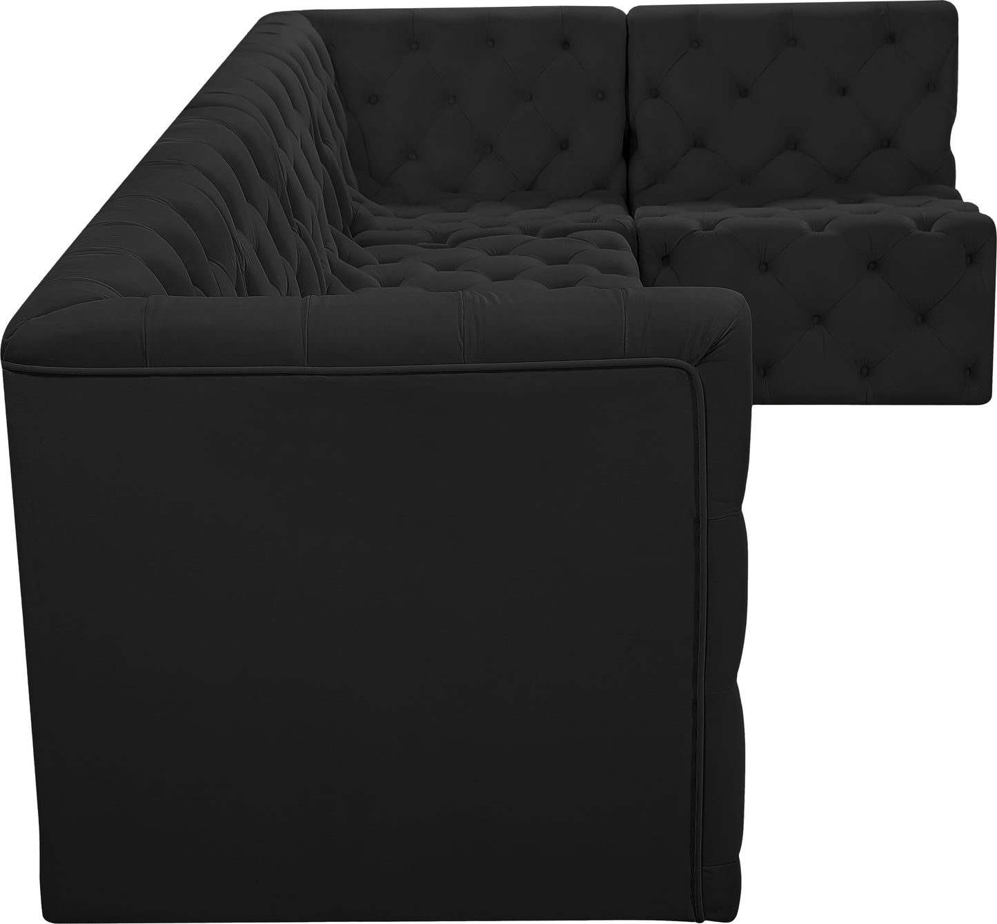 luna black velvet modular sectional sec5a